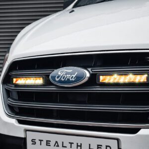 Stealth LED Ford Transit Custom 2019-2023 Twin 10" Flashing Luminous LED Integration Grille Kit - 7,560 Lumens